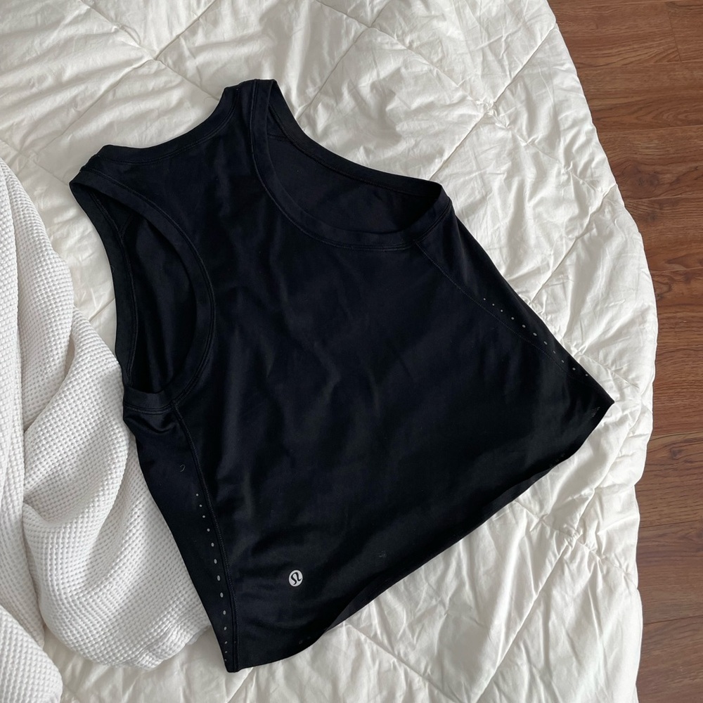 Lululemon swiftly tech high neck tank top black